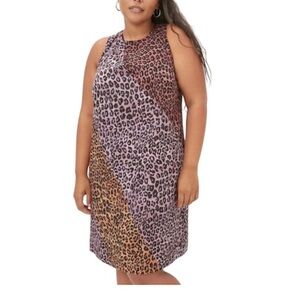 Maeve Anthropologie Dress Wynn Leopard Animal Print Tunic Dress Lined Size Small